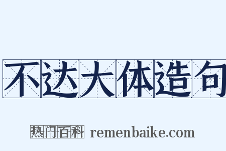 不达大体造句是什么意思的图片